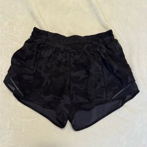 lululemon athletica Black Camo Athletic Shorts